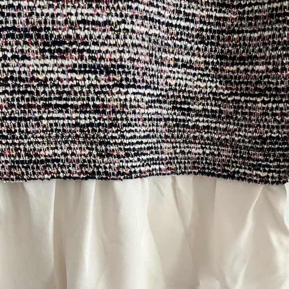 Loft Tweed Contrast Cotton Blend Pullover Top - Picture 4 of 7